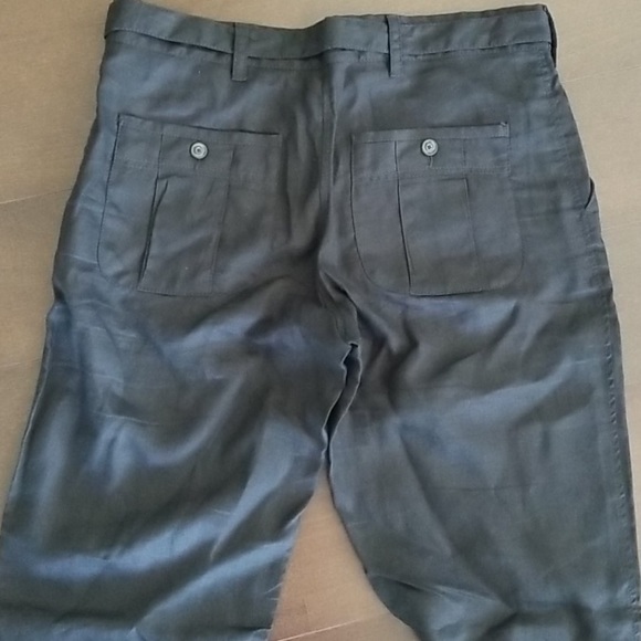 Men's Zara Black Linen Pants - Picture 4 of 4